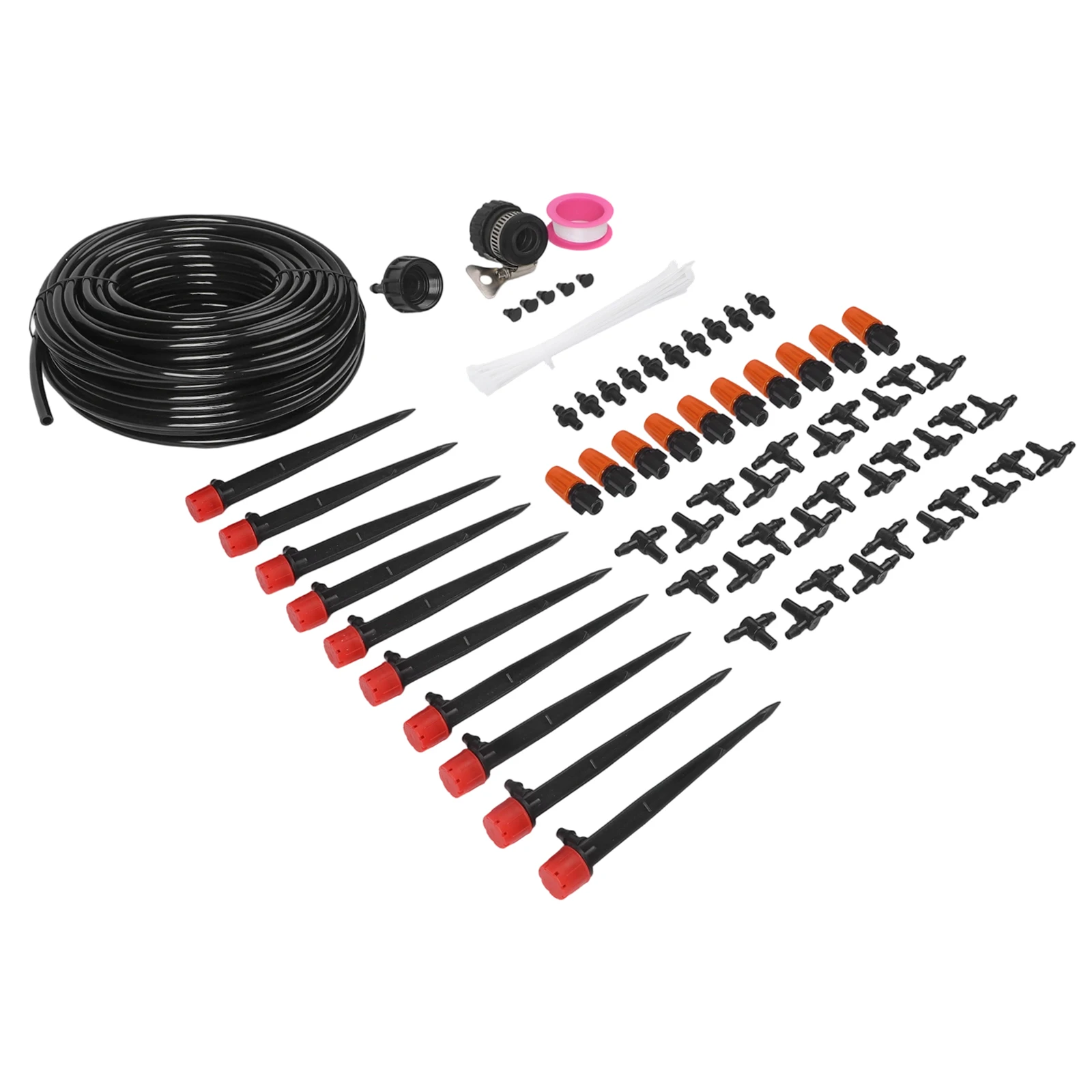 20 Port Drip Irrigation System with 25m Tubing for Garden Greenhouse Lawn and Agricultural Watering Applications