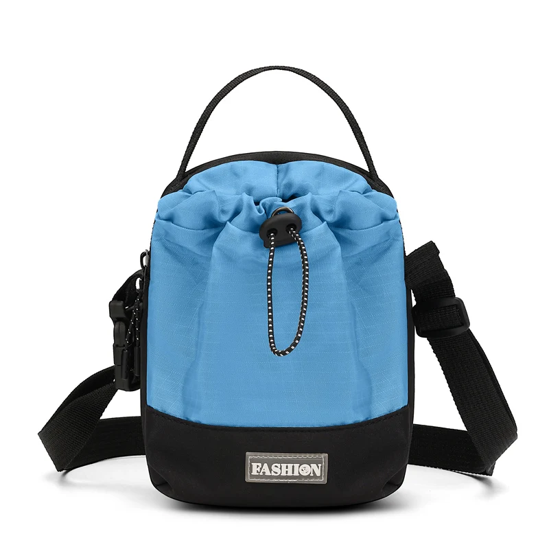 Waterproof Nylon Crossbody Sling Bag - Outdoor Travel Pouch with Dedicated Water Bottle Pocket