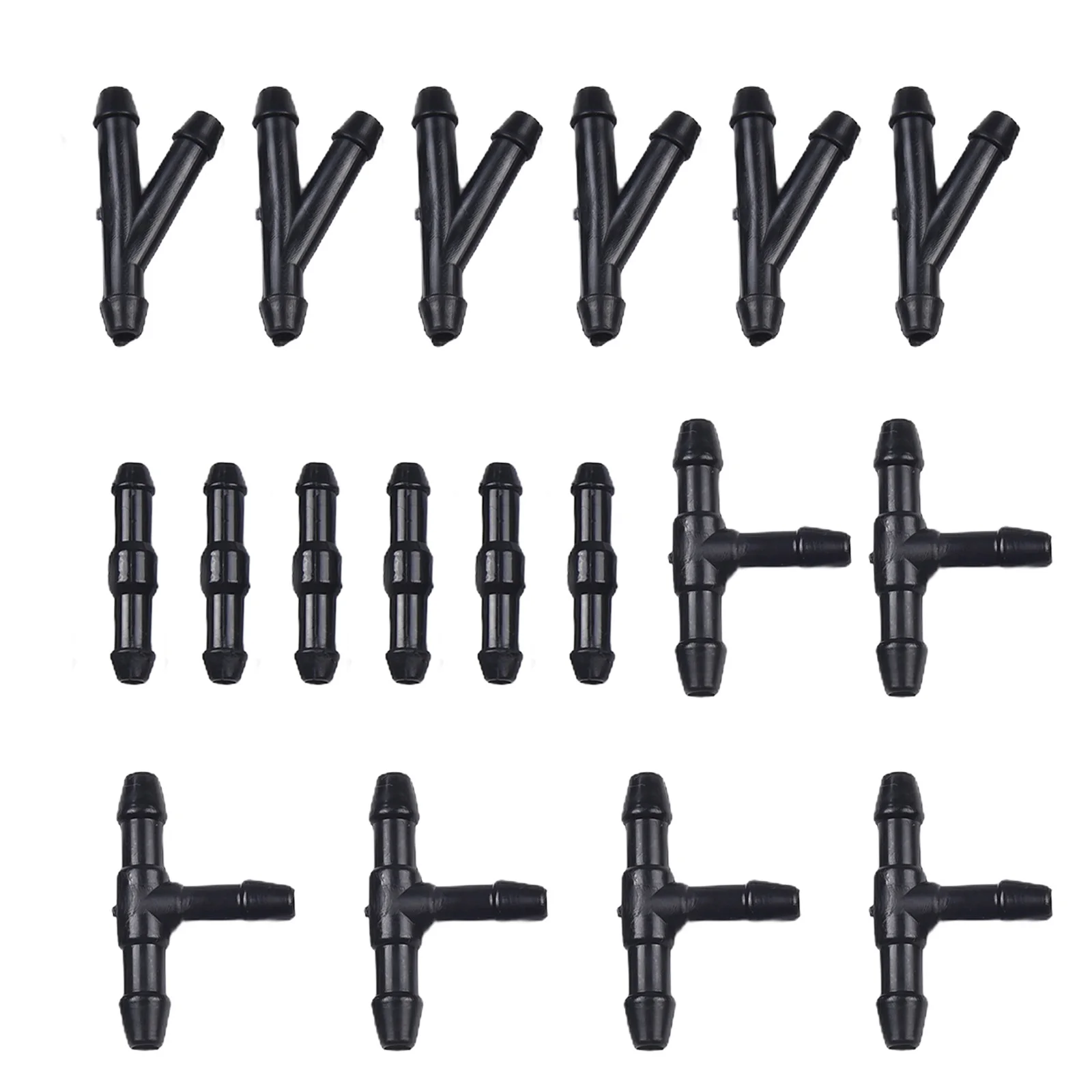 

18 шт. шланговые соединители для систем омывателя лобового стекла с разветвительными фитингами типа T Y I для различных потребности соединения