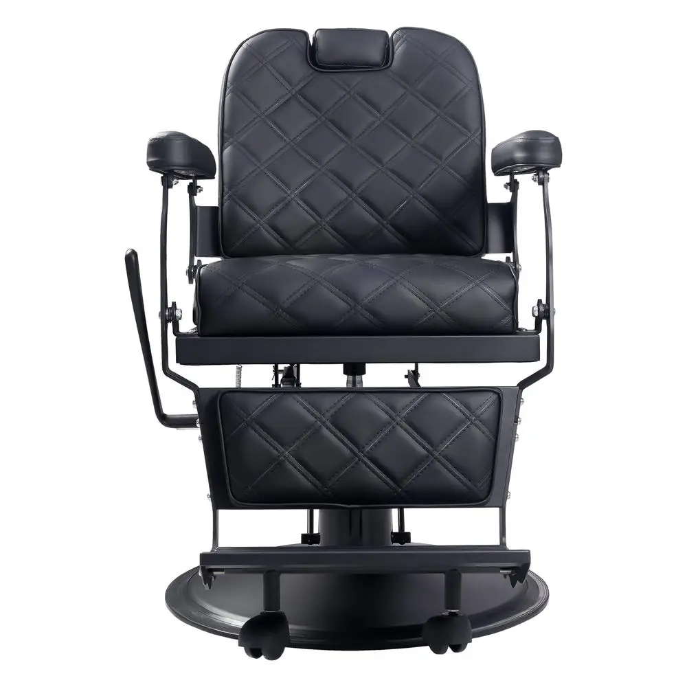 

8821 Professional Barber Chair HeavyDuty Reclining Salon Chair with Square Backrest, Hydraulic Pump, Adjustable Headrest, and F
