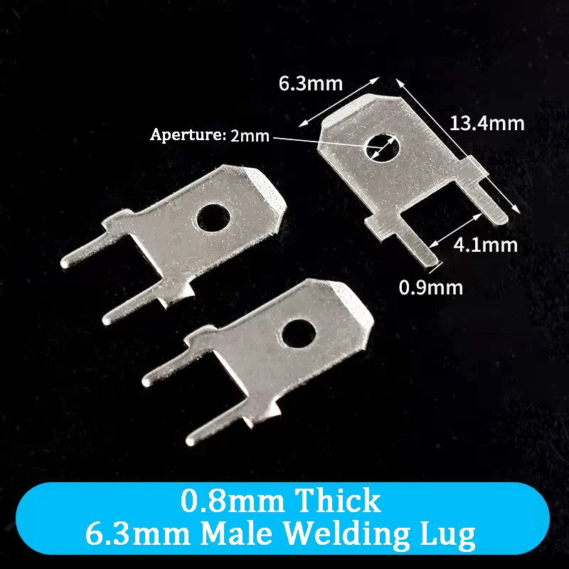 10Set/10Pcs2.8/4.8/6.3mm Female Spade Connector Insulating Insert Spring Terminal Insulated Sheath Cold-pressed Male Welding Lug