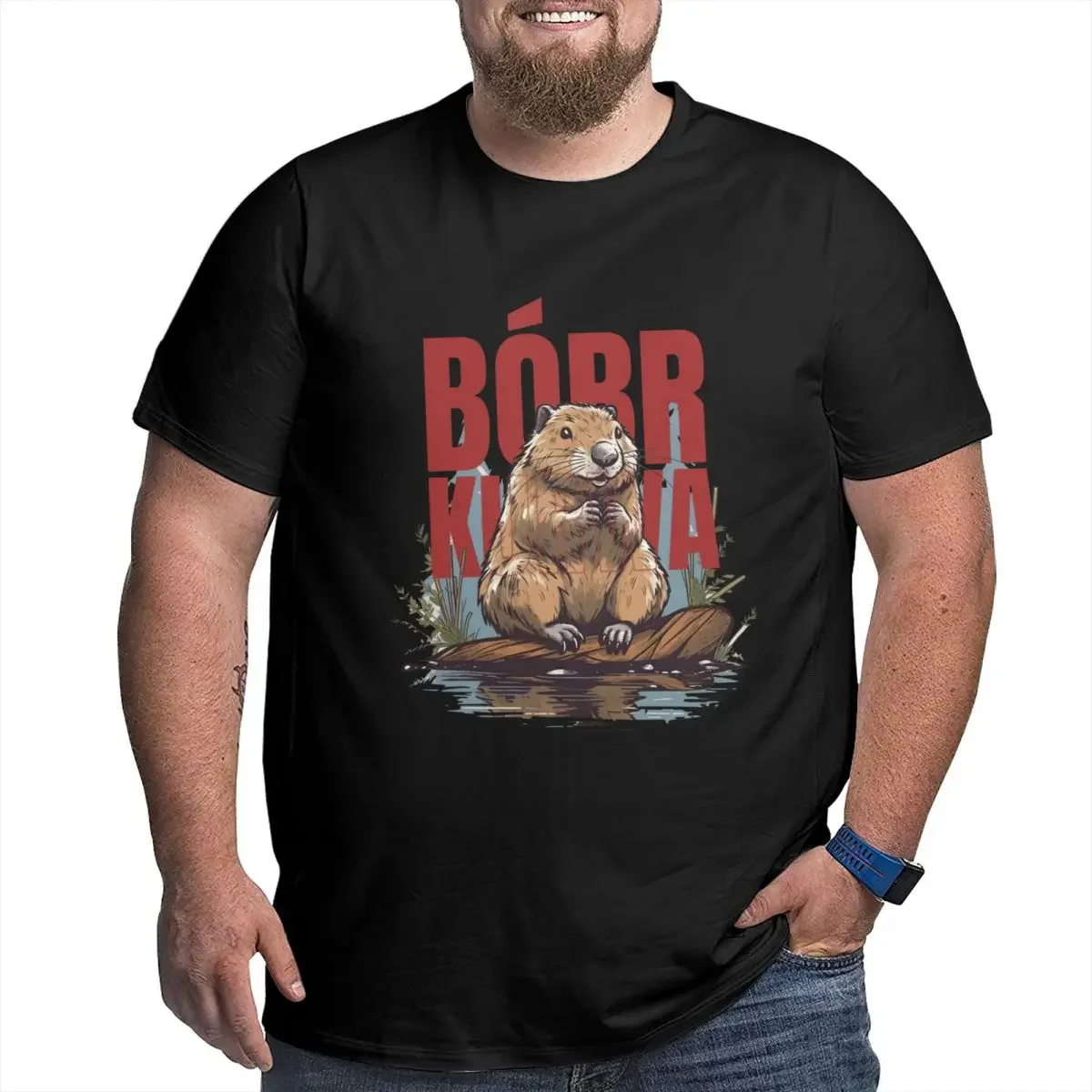 Bober Kurwa Bobr camiseta Retro divertida Meme camisetas gráficas Y2K Anime cuello redondo hombres mujeres camiseta ropa