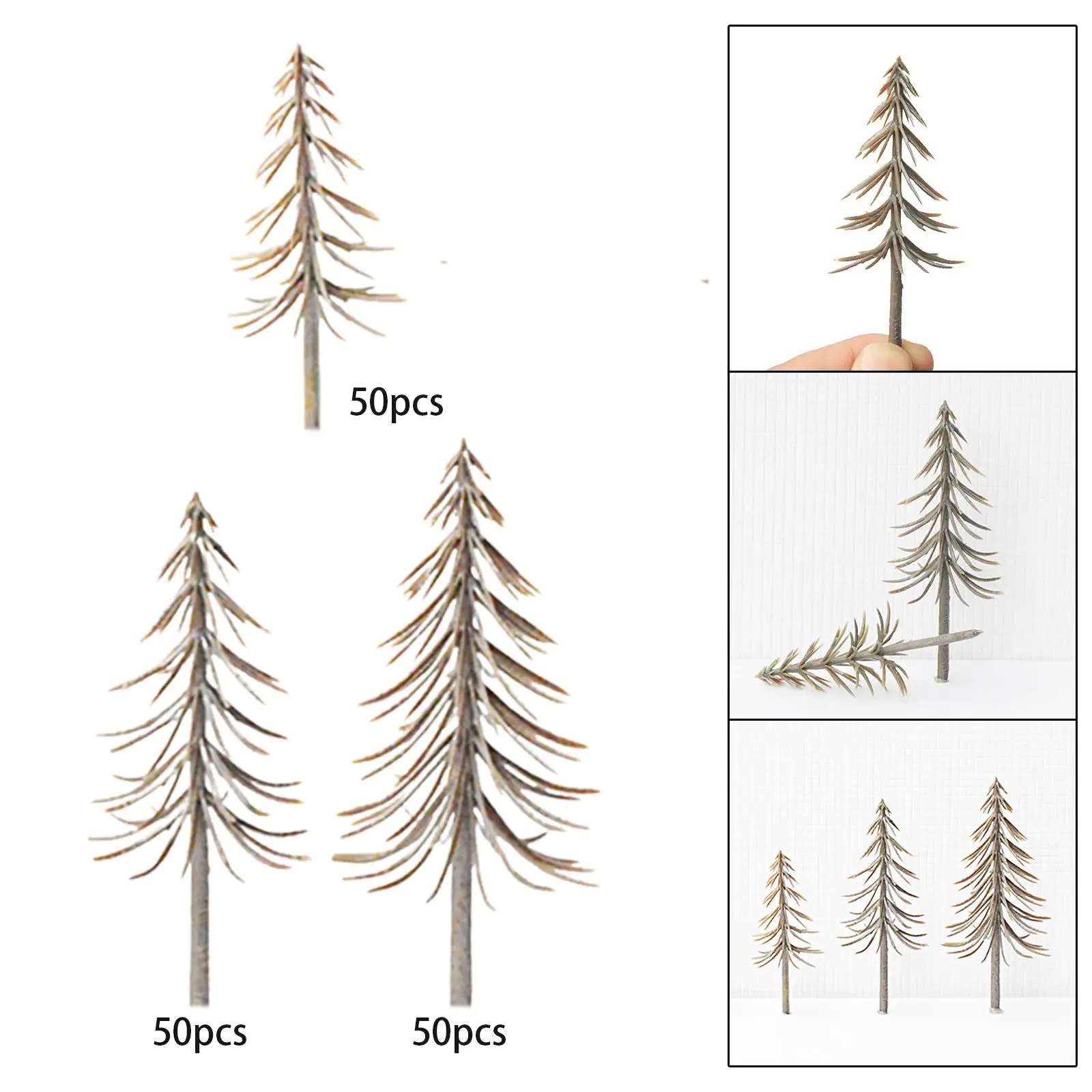 50Pcs Model Tree Dioramas for Building Model DIY Material Architecture Model