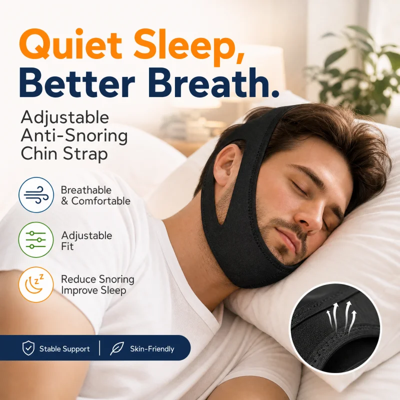 Triangular Chin Strap Anti Snoring Belt Mouth Guard Gifts for Women Men Better Breath Health Snore Stop Bandage Sleep Aid