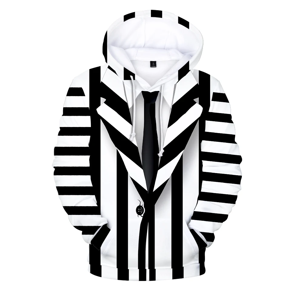 3 To 14 Years Kids Hoodies Beetlejuice Betelgeuse 3D Print Boys Girls Sweatshirt Hoodie Cosplay Jacket Coat Children Clothing