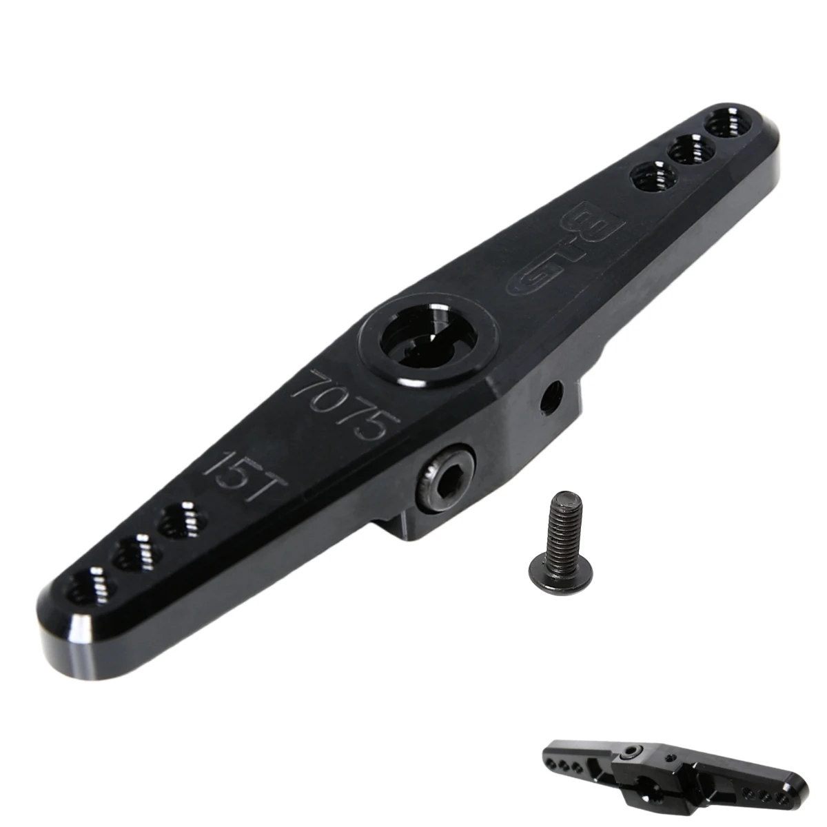 GTBRacing CNC 7075 Aluminium 15T Lenkservoarm für 1/5 RC Auto Losi DBXL-E 2.0 Upgrade Teil – Detail 2