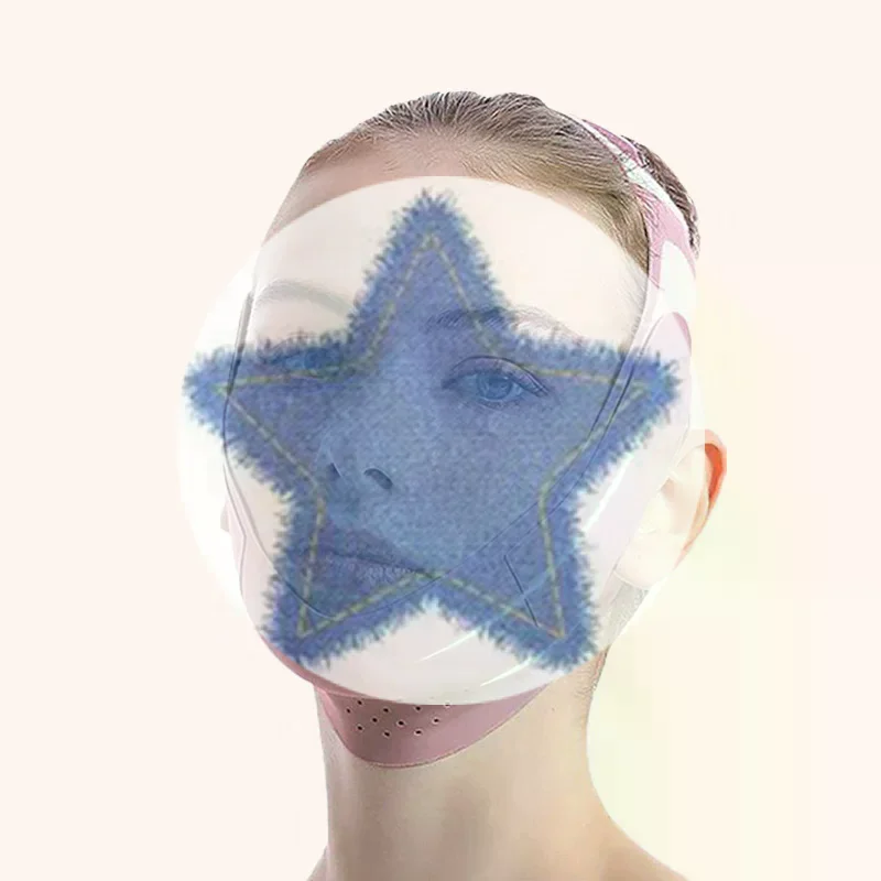 (HS)再利用可能なフェイススリミングバンド Vラインバンド 女性用 あご頬リフトアップベルト フェイシャルマッサージストラップ フェイススキンケア美容ツール