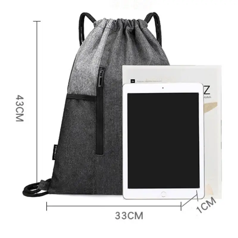 유용한 경량 Drawstring 배낭 패션 캐주얼 남여 번들 로프 스포츠 학교 가방 남성 여성을위한 여행 해변