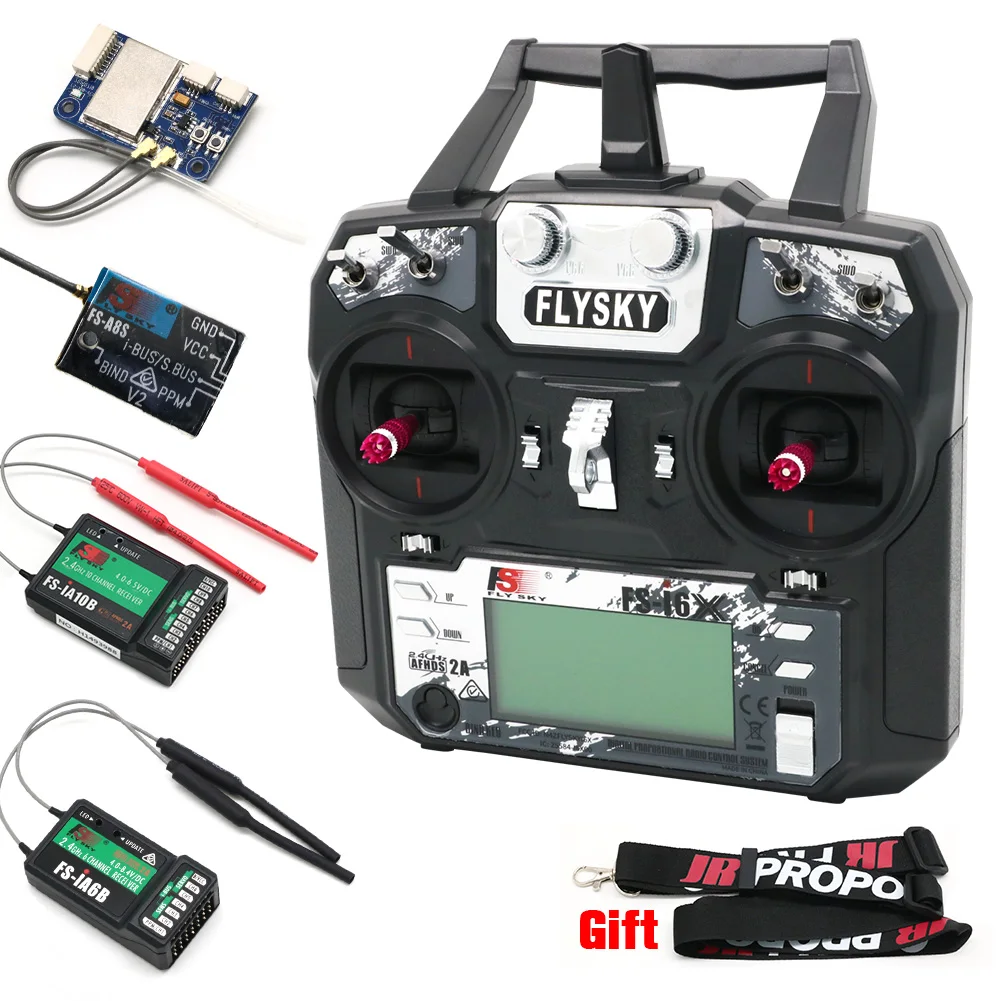 

FLYSKY FS-i6X 10CH 2.4GHz AFHDS 2A RC Transmitter With iA6B A8S iA10B iA6 X6B Receiver for RC FPV Racing Drone Airplane
