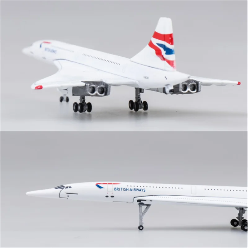 1:400 Scale Model Alloy Concorde Air British /France Airplane 1976-2003 Airline  Display Toys Collection For Display Gofts Fans