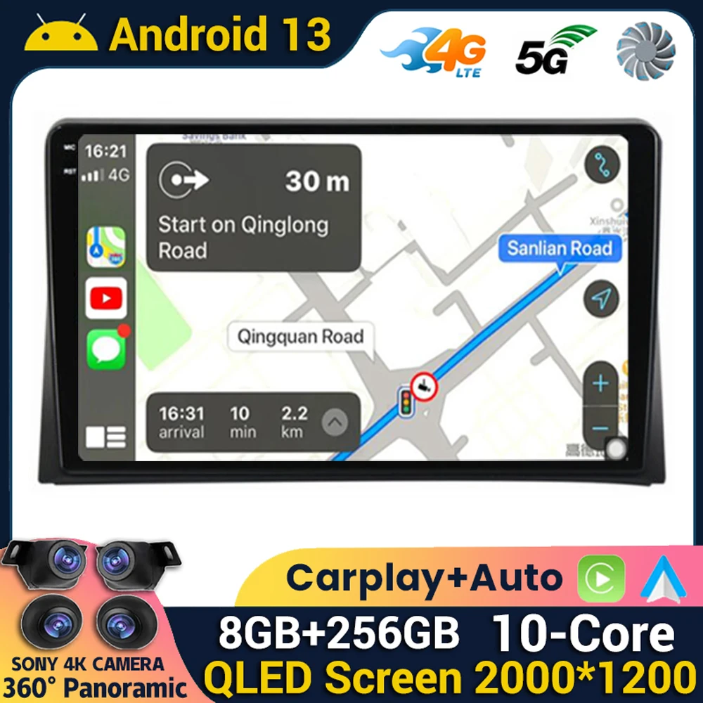 

Android 13 Auto Carplay For Volkswagen Multivan T5 2003 - 2015 Car Radio Multimedia Player Monitor GPS Head Unit Stereo WIFI+4G