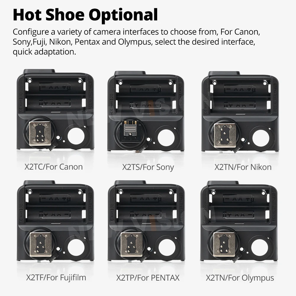 Godox X2T Trigger Hot Shoe X2T-C X2T-N X2T-S X2T-F X2T-O X2T-P Replace Accessories for Canon Nikon Sony Fuji Olympus Pentax