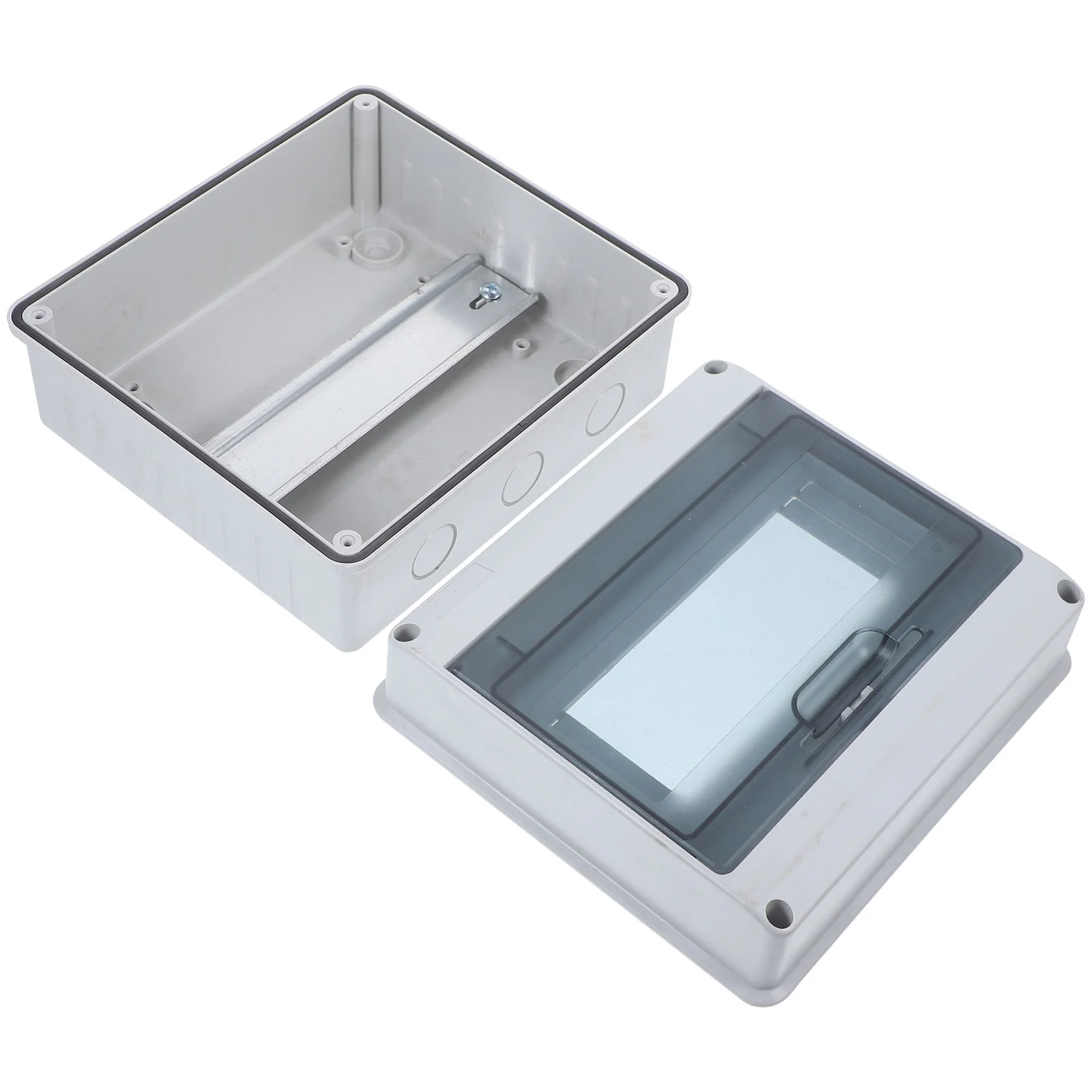 8 Way Waterproof Distribution Box IP65 Outdoor Lockable Electrical Panel Box Transparent Window High