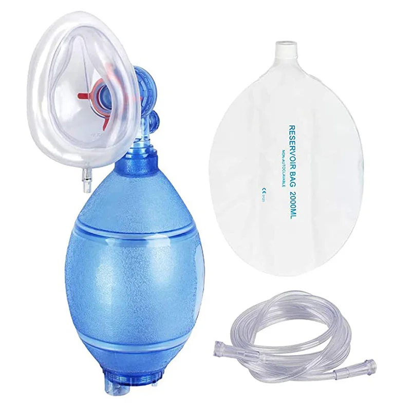 

First Aid Manual PVC Adult/Child/Infant Resuscitation Ambu Bags 2000ml/1600ml Reservoir Bag Emergency Self-help Rescue Tool