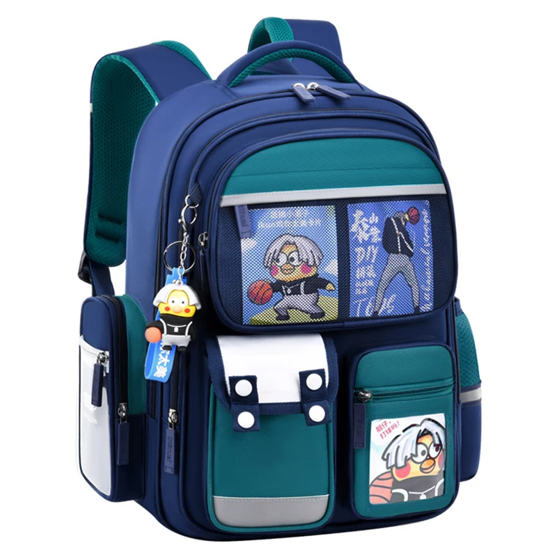 

New Children School Bag Boy's Cartoon Backpack Primary Schoolbag Student's Backpack 1-6 Grades Boys Girls Spine Relief Backpack