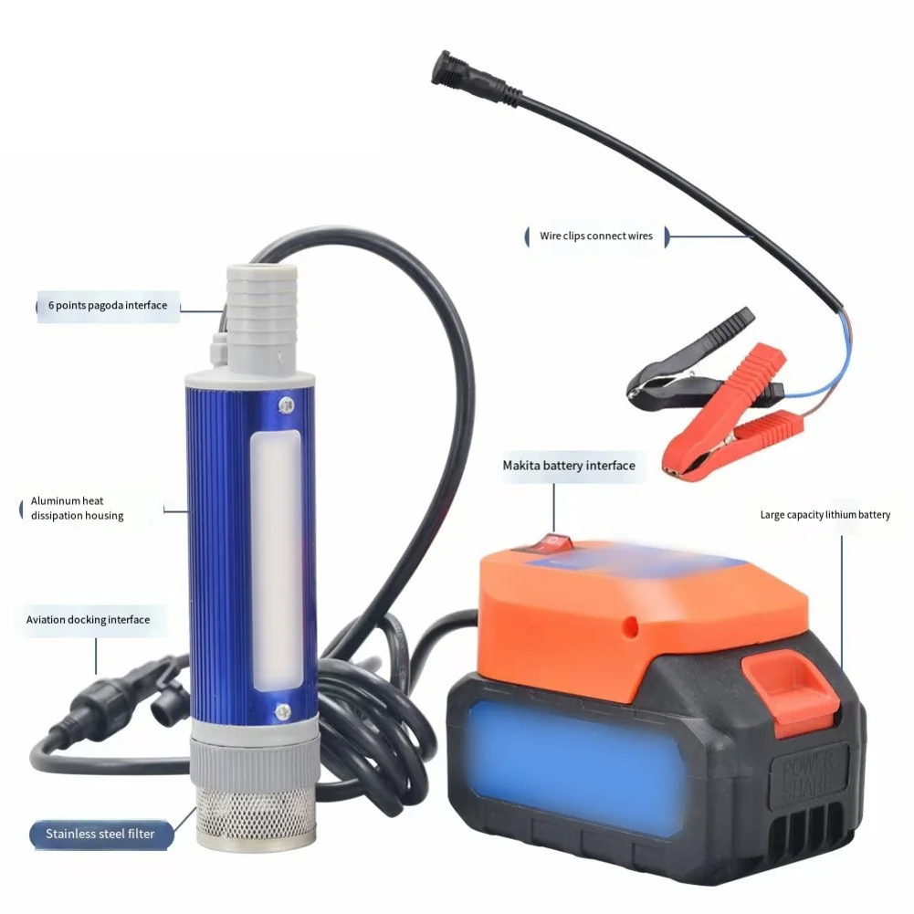 Portable Lithium Battery Submersible Pump Compatible with For DAYI for Diesel and Water Transfer 4060 Lmin Flow