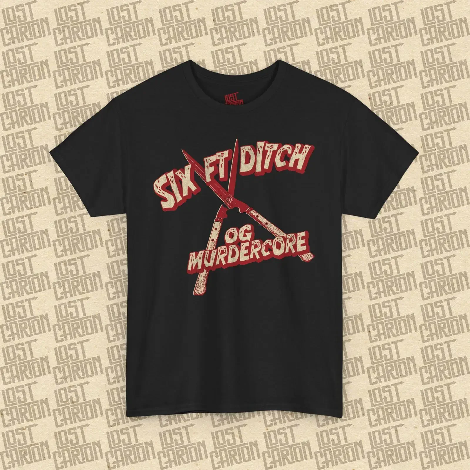 Six Ft Ditch OG Murdercore Beatdown Hardcore T Shirt Band vintage Washed Top For Everyday Wear homme streetwear Stylish Soft
