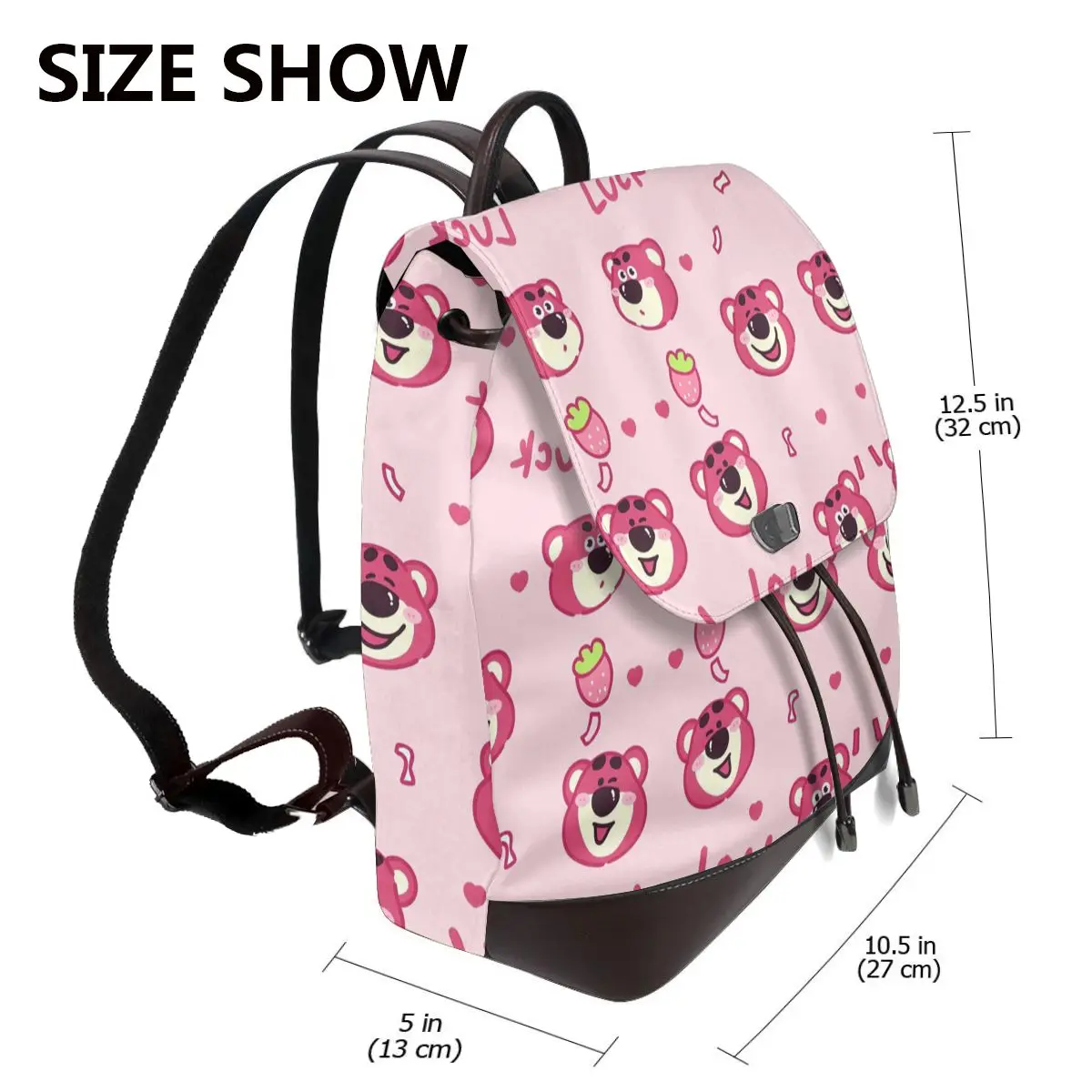 New Women's Multifunction Lotso Backpack Casual Leather School Bag For Girls Fashion Travel Shoulder Bag