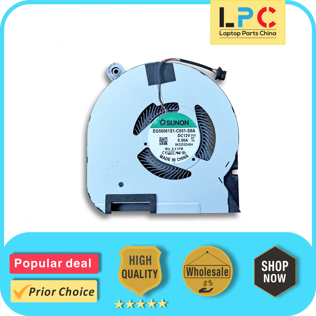 

For Dell G7 17 7700 CPU GPU Cooling Fan EG50061S1-C050-S9A EG50061S1-C040-S New Original 0WMJ4N 0KFDJ9 DC12V 0.5A