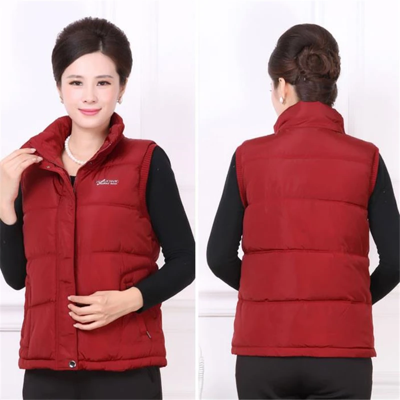 Thick Down Vests for Women Warm Vest Female Waistcoat Abajo Jackets Parkas Spring Autumn Hot Sale