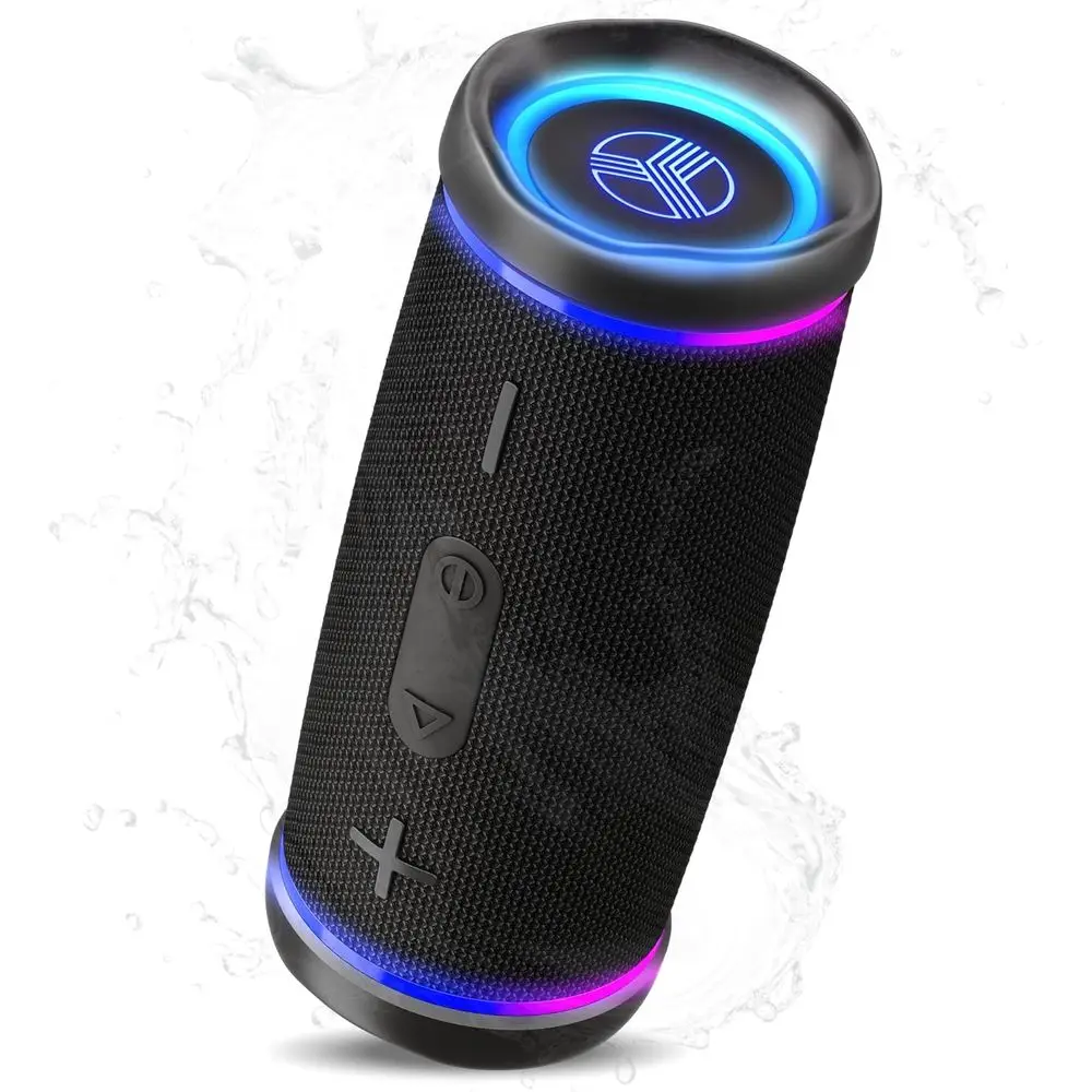 

Portable 30W Waterproof Bluetooth Speaker with 360° Sound, Deep Bass, TWS Pairing, RGB Lights, 20H Battery for Outdoor, Beach, C