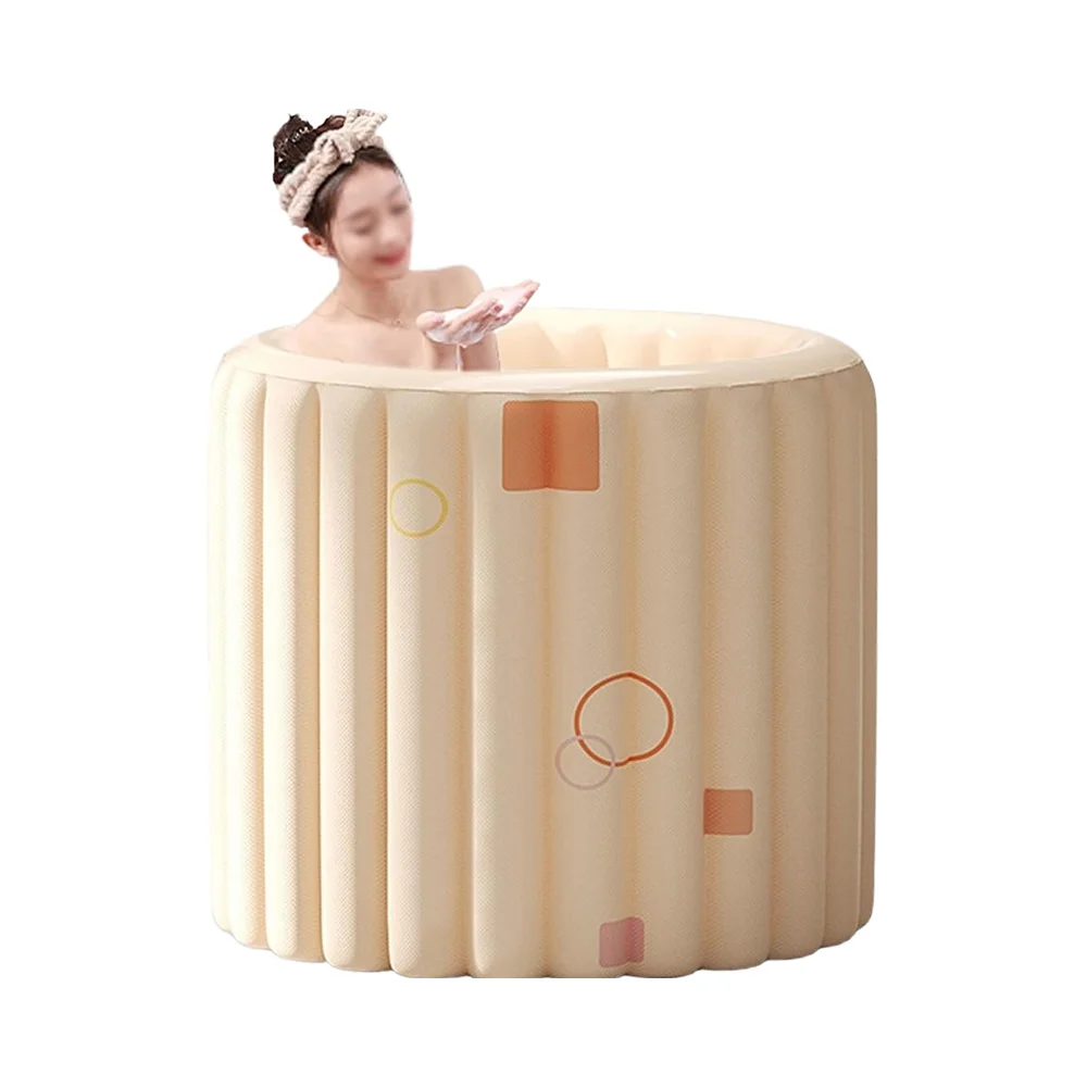 Portable PVC Inflatable Hot Tub Lid Foldable Adult Spa Bathtub Electric Pump 100kg Load Freestanding Modern Tub Small Bathrooms