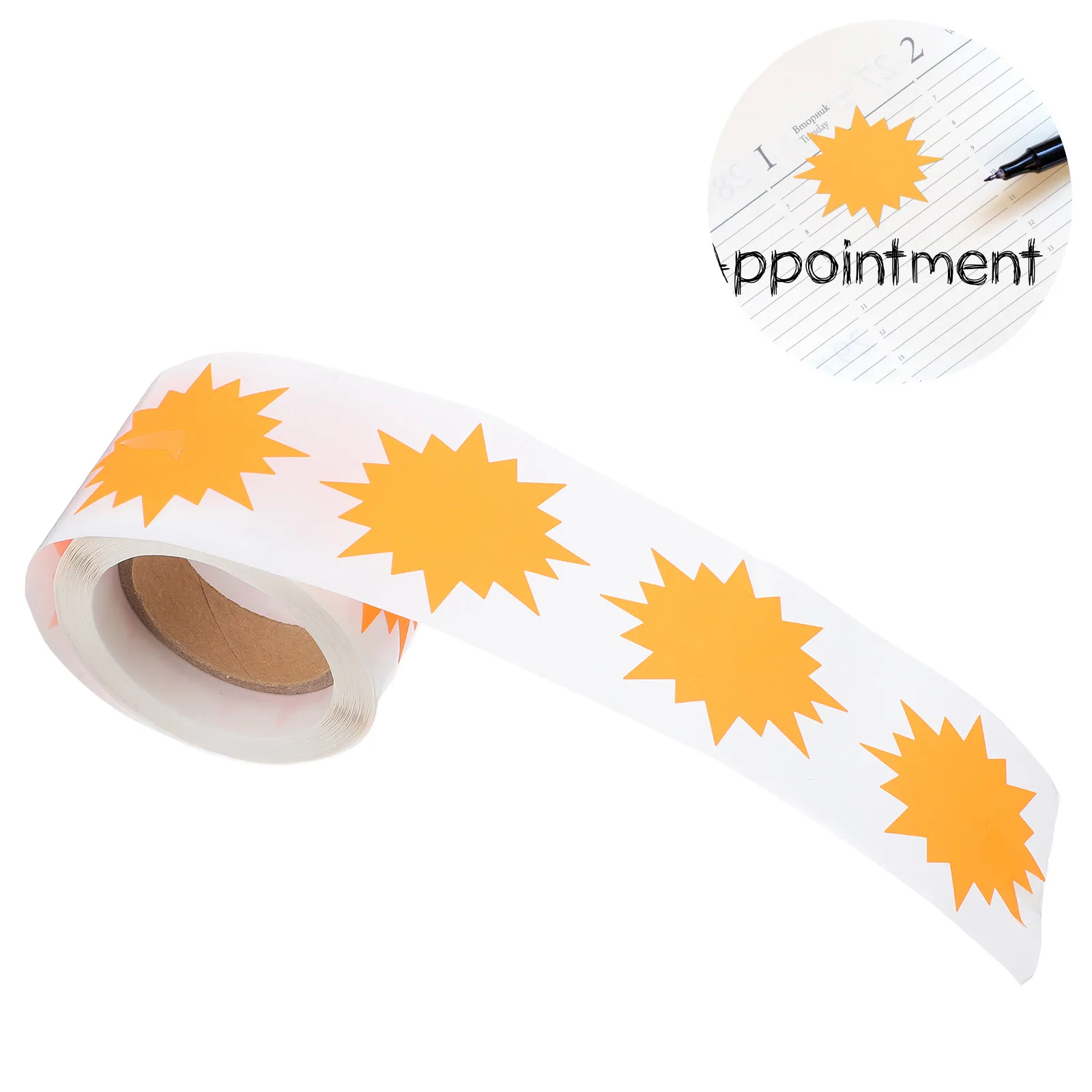 

200Pcs Price Tag Stickers Fluorescent Burst Shape Self Adhesive for Retail Sale Yard Garage Signs Sale Stickers for Retail