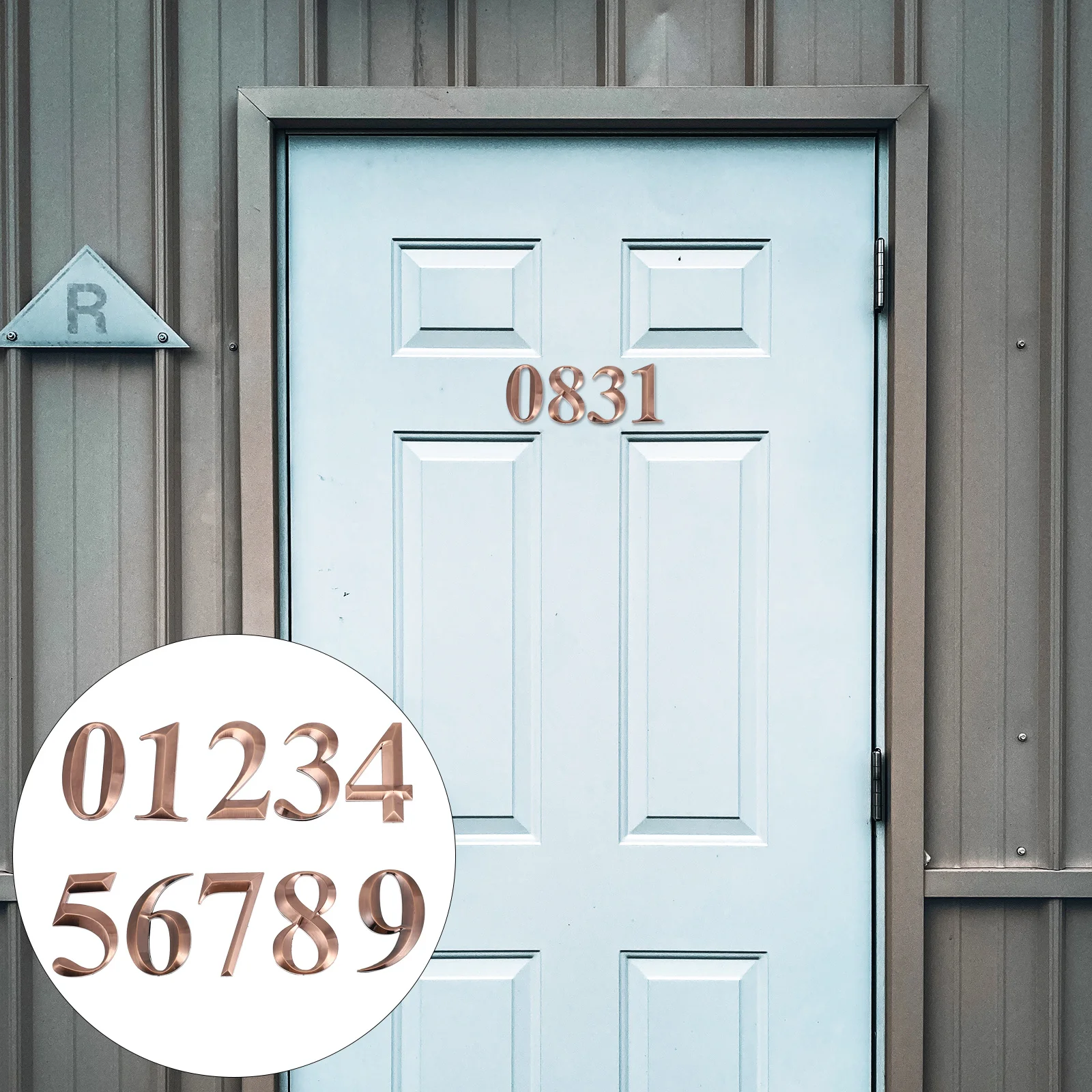 10Pcs 3D Door Number Sticker Style Self Adhesive Mailbox Numbers Decal High Quality ABS Resin Material Durable