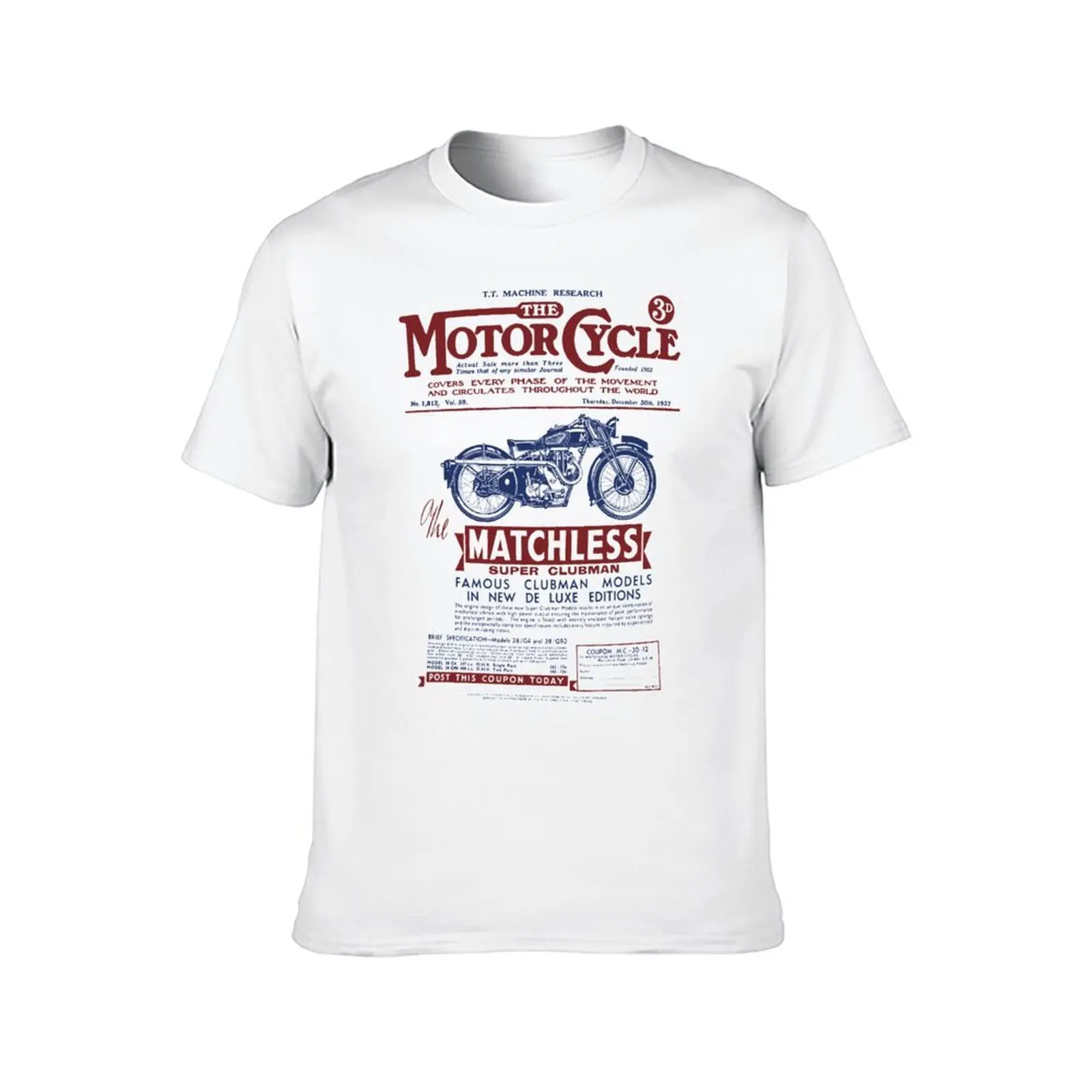 The Matchless سوبر كلوبمان تي شيرت رجل جرافيك تي شيرت تي شيرت للرجل جرافيك خمر رجل تي شيرت للرجال تي شيرت غير رسمي #2
