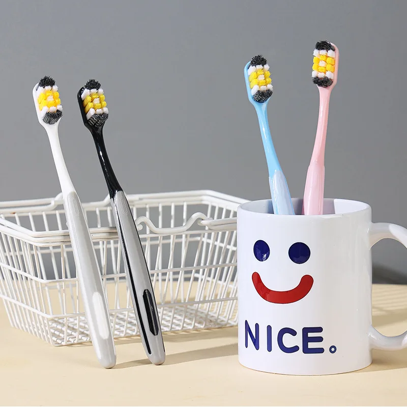 Toothbrush with Medium Hard Bristles, High-end Individually Packaged, Extra Hard Toothbrush for Adults to Remove Tobacco Stains