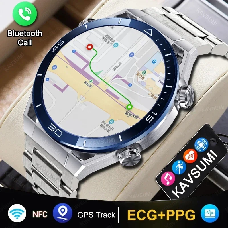 NFC Smart Watch Men Call Sport GPS Track Watches Music Custom Dial Heart Rate ECG Smartwatch For Xiaomi Huawei Ultra Watch 2024