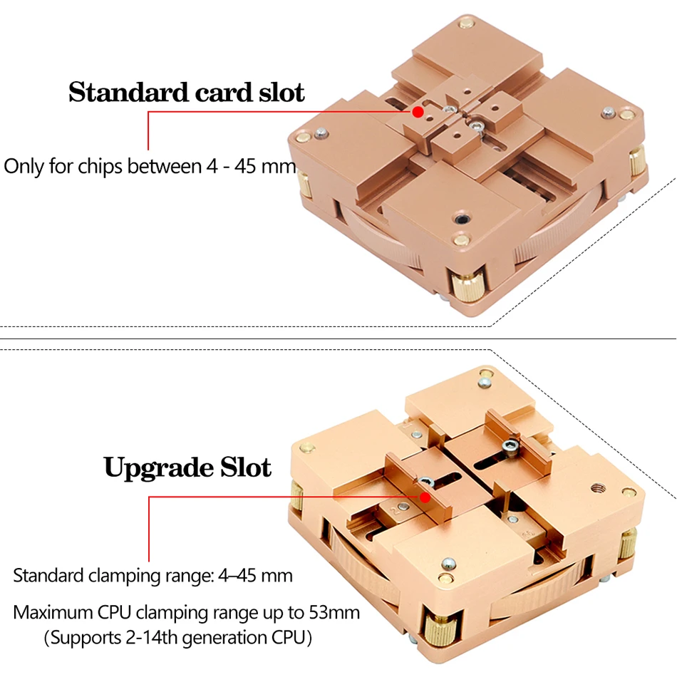 Kit de Station de reballage BGA en alliage d'aluminium 80mm/90mm, fixation de réparation de puces BGA, prend en charge les cartes graphiques/CPU/mémoire DDR/pont audio
