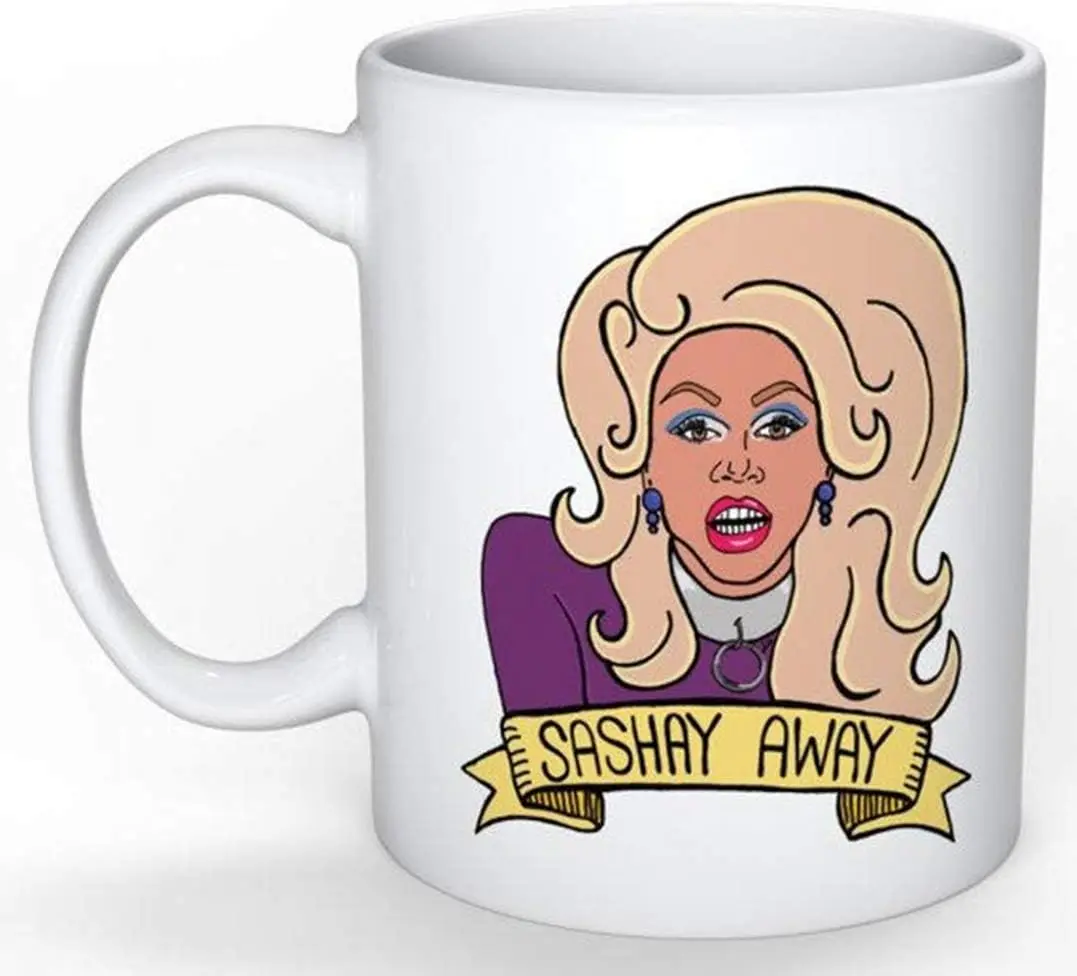 RuPaul Mug (RuPaul's Drag Race, Sashay Away, Queer Eye, Glitter, LGBT gift, LGBTI LGBTIQ, Gay Gift, Funny Gift, Pride), 11oz