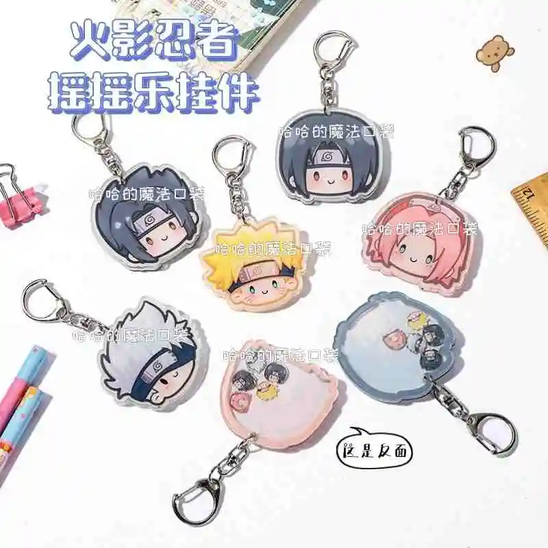 New Anime One Piece Luffy Zoro Acrylic Shake Fighter Keychain Jujutsu Kaisen Student Schoolbag Pendant Backpack Widget Gift