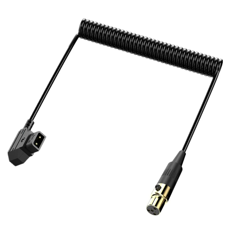 Tính linh hoạt D Tap To Mini XLR4Pin Dây nguồn nữ Tương thích cho máy ảnh chuyên nghiệp Truyền tải điện đáng tin cậy