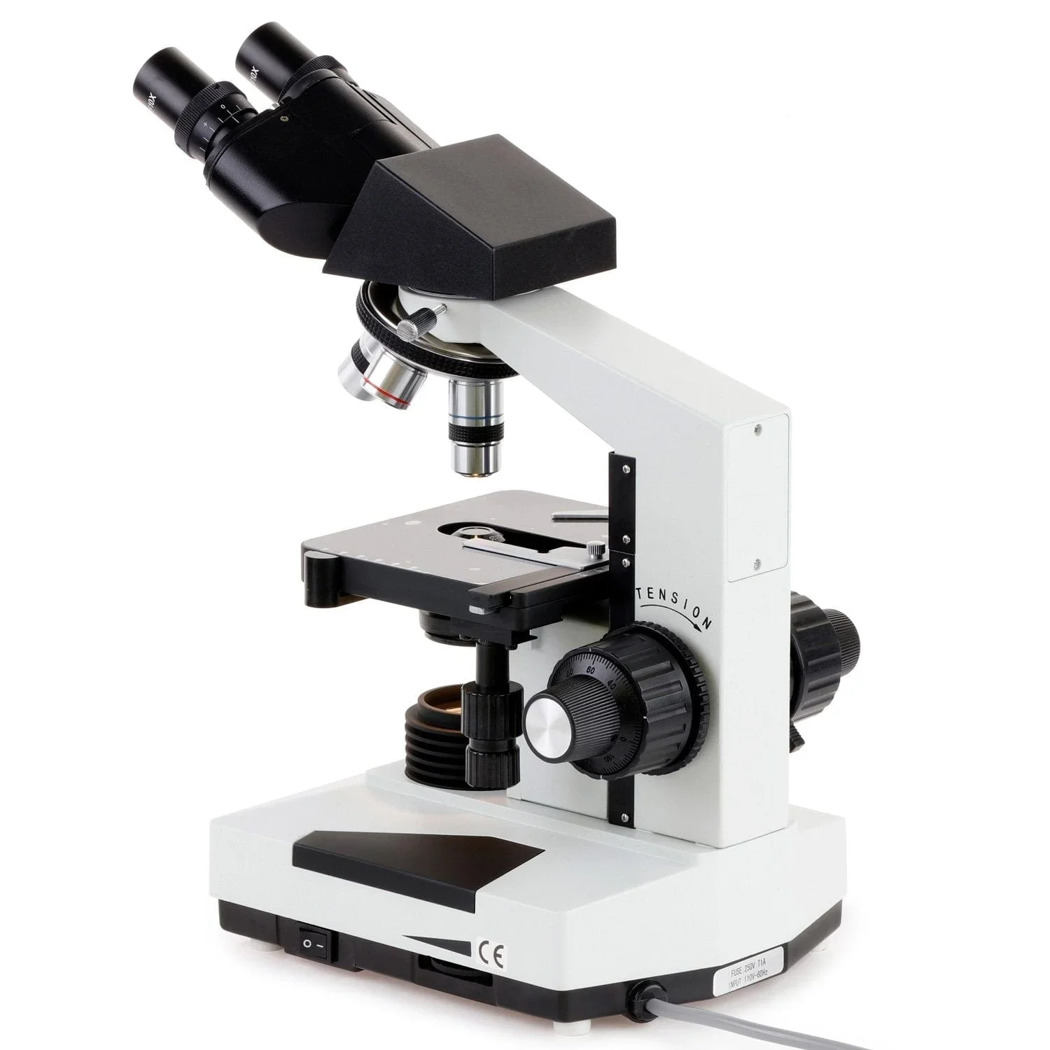 Microscopio compuesto binocular biológico profesional serie AmScope B490 40X-2000X + 20W halógeno, etapa mecánica 3D