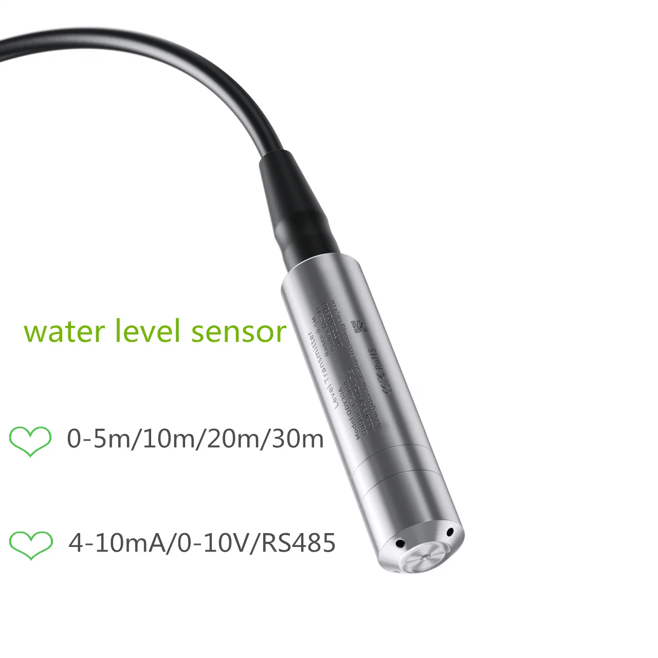 0-5M 8M 10M 20M 30M Liquid Level Transmitter 1-5V 0-5V 0-3.3V RS485 Sensor Hydrostatic Water Level Transducer Level Sensor