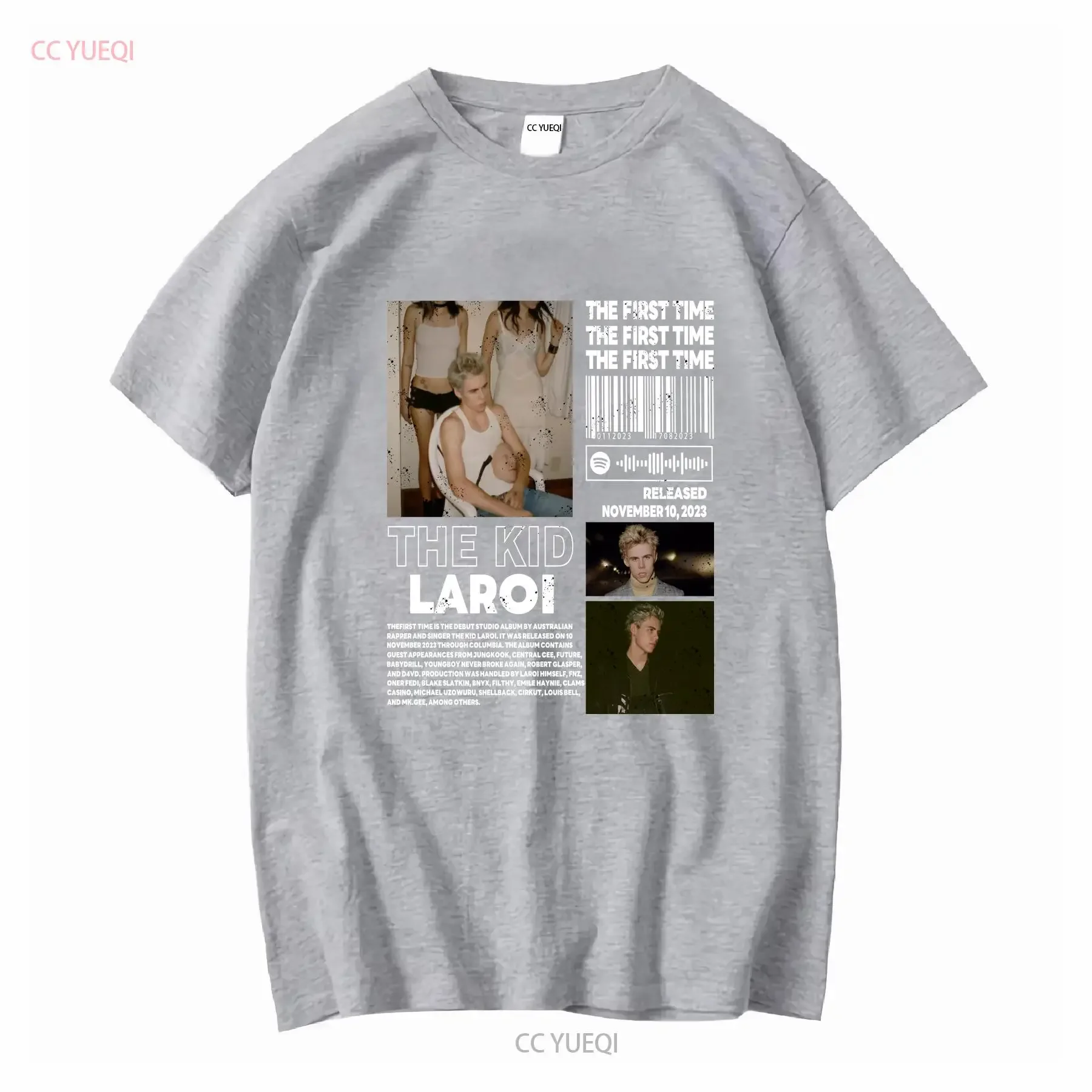 تي شيرت The Kid LAROI Merch ألبوم المرة الأولى 90s Rap بأكمام طويلة أو قصيرة عتيقة مغسولة ومريحة للجنسين كاجوال أوم #4