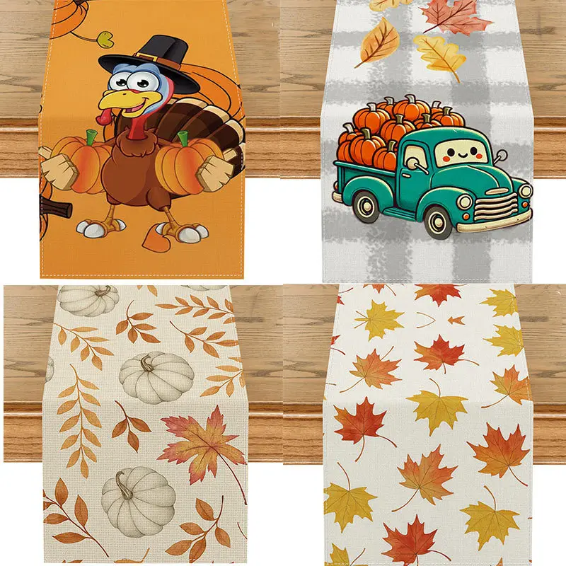 American-style linen table runneblecloths, tea sets, and bedspreads
