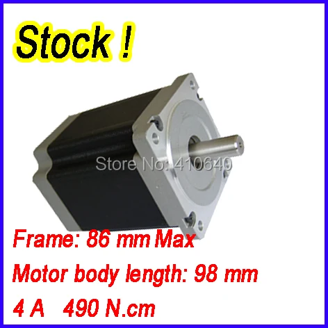 In Stock  Step motor 34HS9801 4 A  490 N.cm with 4 lead wires and  step angle 1.8 degree