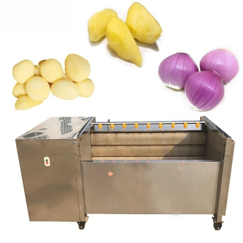 

Large Scale Peeler for Sale Onion Taro Lotus Root Cassava Carrot Brush Washing Fresh Sweet Potatoes Skin Potato Peeling Machine