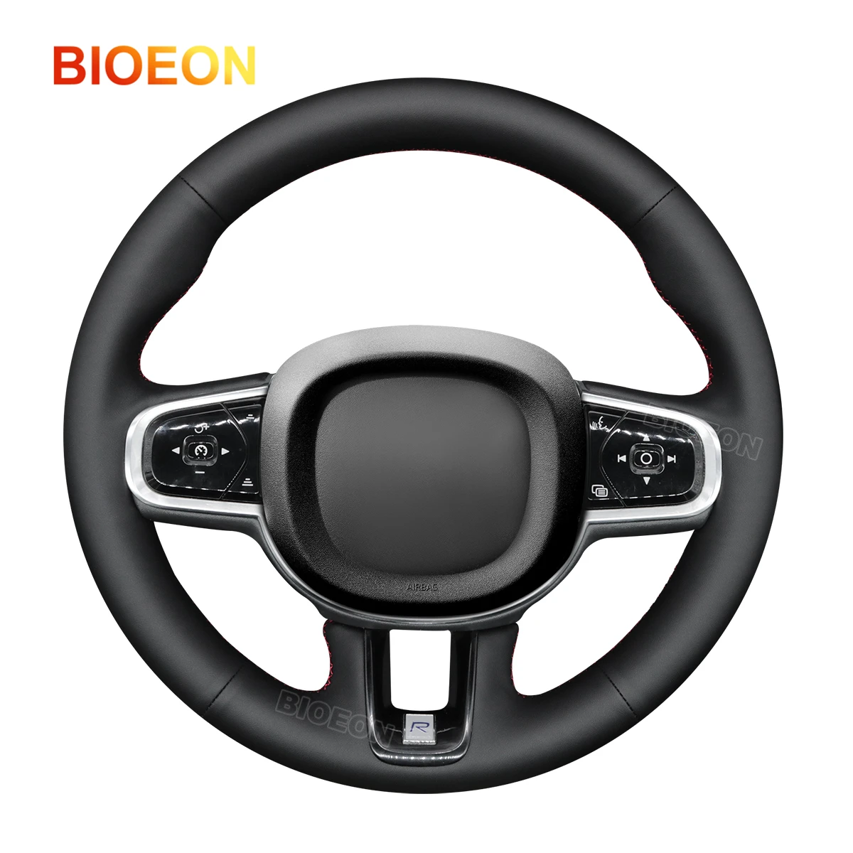 

Bioeon Black PU Leather Car Steering Wheel Cover for Volvo S90 V90 XC60 Sport 2 V60 T8 S60 XC90 2015-2025