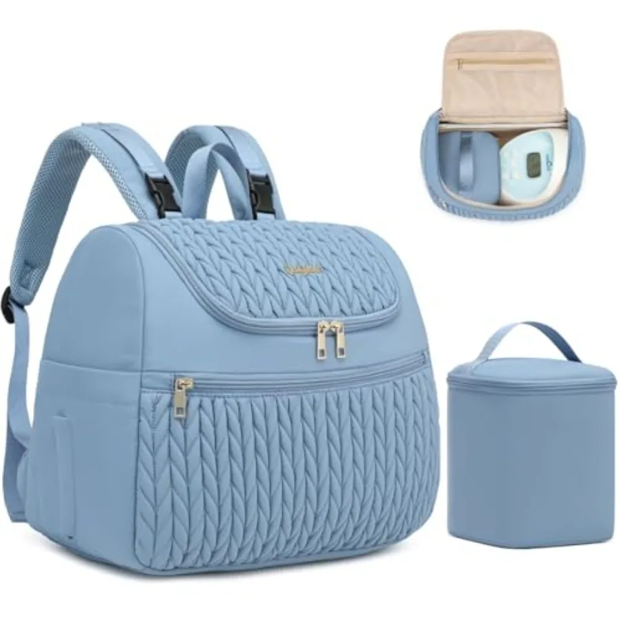 

Qualyphant Breast Pump Bag for Spectra S1/S2 and Medela Insulated Cooler Bag 13" Laptop Sleeve Diaper Bags Backpack Lightweight