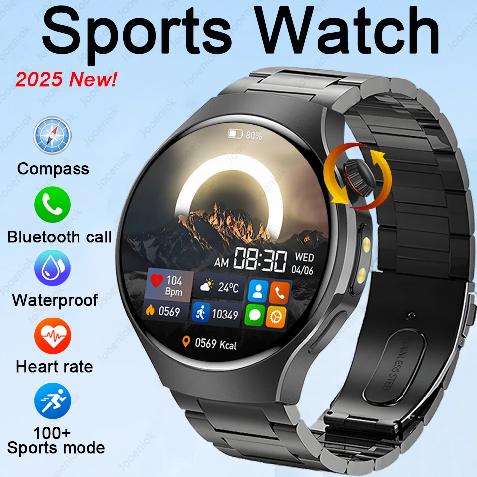 

LED Flashlight Outdoor Sport Smart Watch Men 1.53-inch Screen Waterproof Bluetooth Call Health Android iOS Smartwatch 2026 New