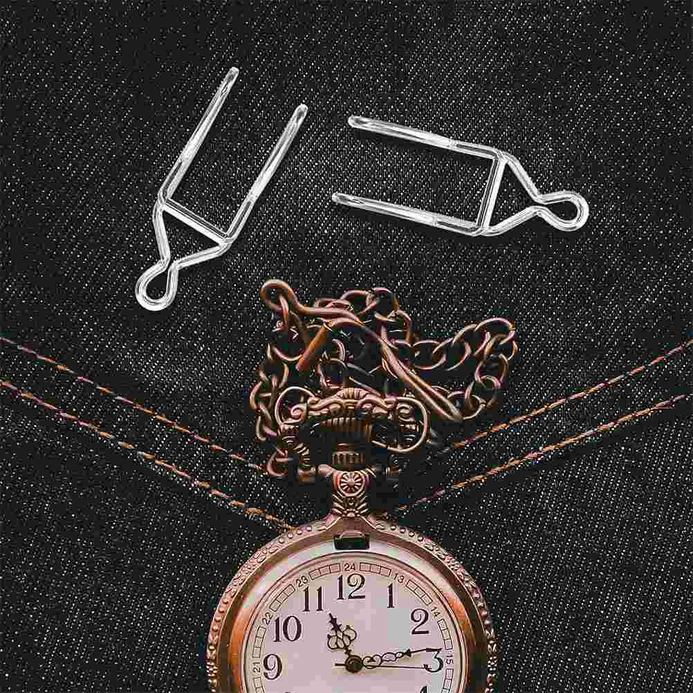 50 Pcs Pocket Watch Clasp Clasps for Chain Iron Clips Chains Metal DIY Accessory