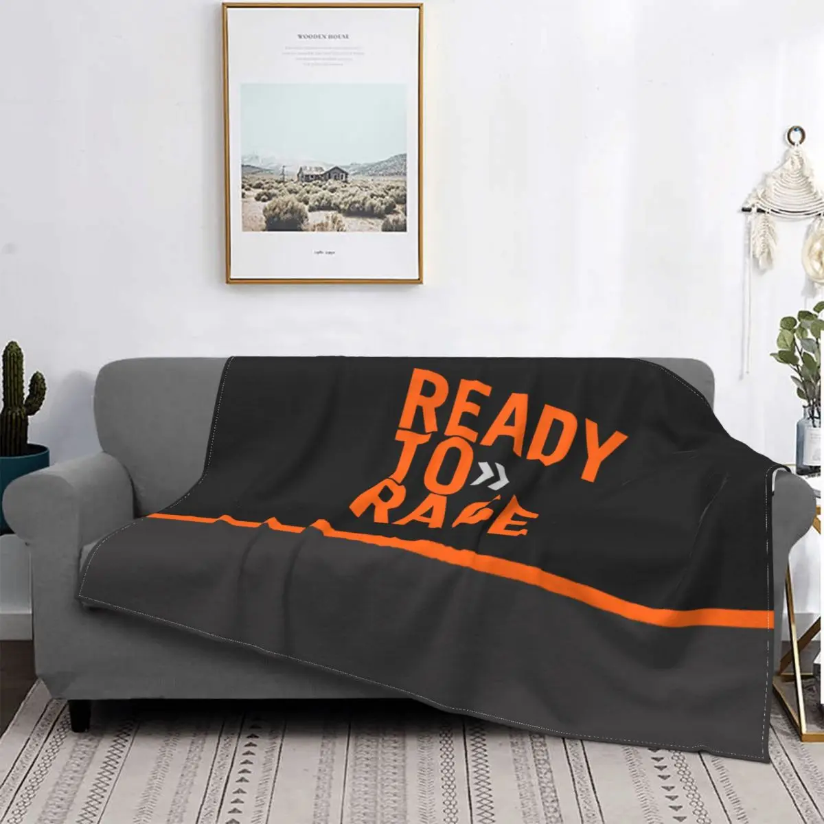 Motorcycle Racing Throw Blanket Flannel Summer Bedding Motor Ready To Race Enduro Cross Throw Blankets Relax