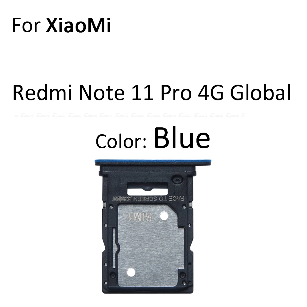 Sim Card Tray Socket Slot Reader Adapter For XiaoMi Redmi Note 11 Pro Plus 4G 5G Micro SD Connector Container Repair Parts