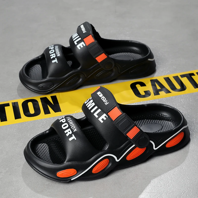 

YRZL Men Slides Sandals EVA Soft Slippers Beach Shoes Lightweight Comfortable Non-Slip Flip Flops Outdoor Walking Shoes for Men