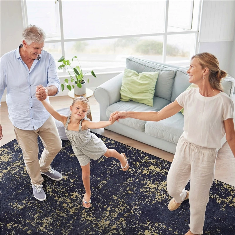Area Rug for Bedroom, Washable Rug, Low-Pile, Non-Slip, Non-Shedding, Foldable, Kid&Pet Friendly - Area Rugs for Living Room,