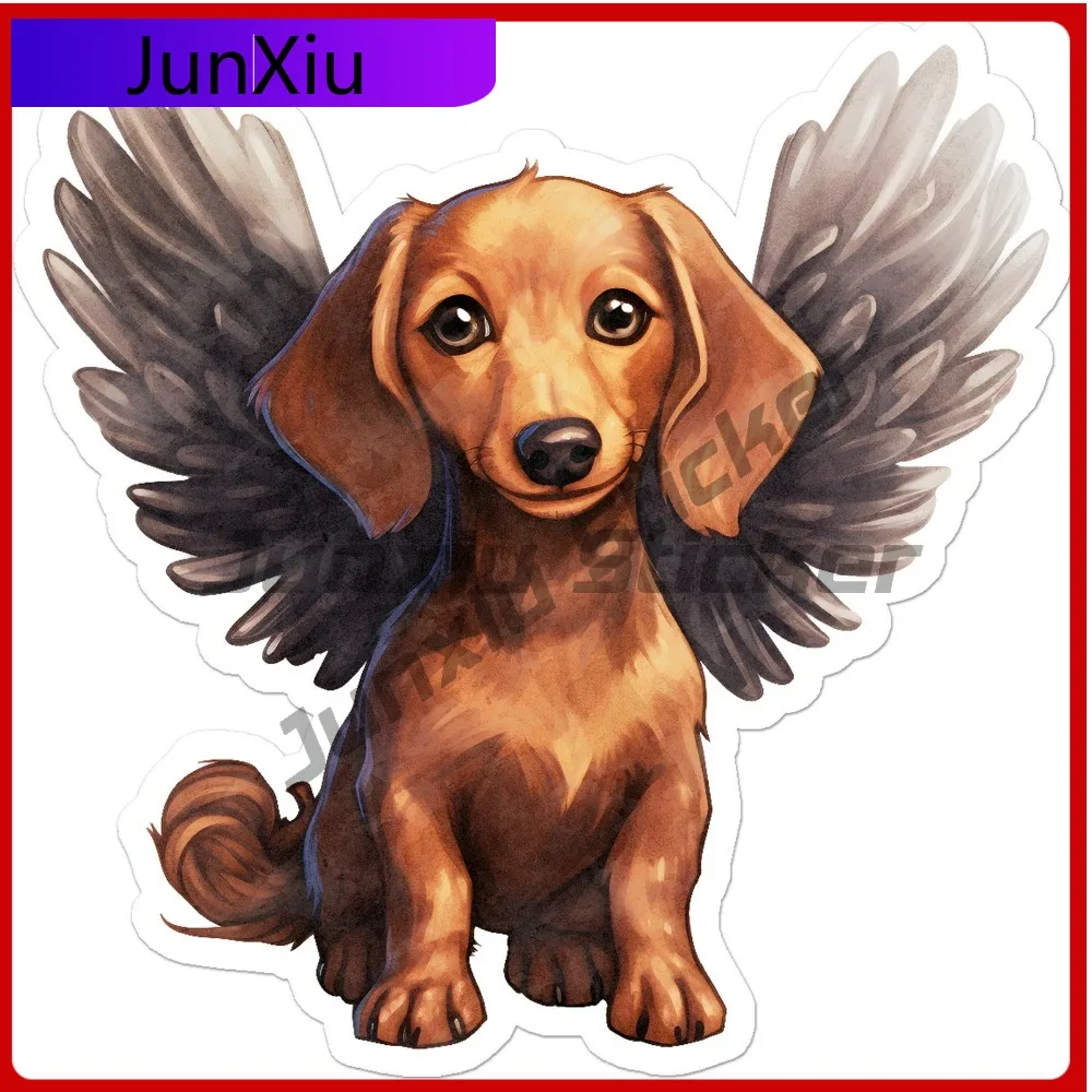 

Dachshund Angel Vinyl New Must Have Classic Truck Decal Accessory Waterproof Car Laptop Window Bumper Auto Exterior Gift